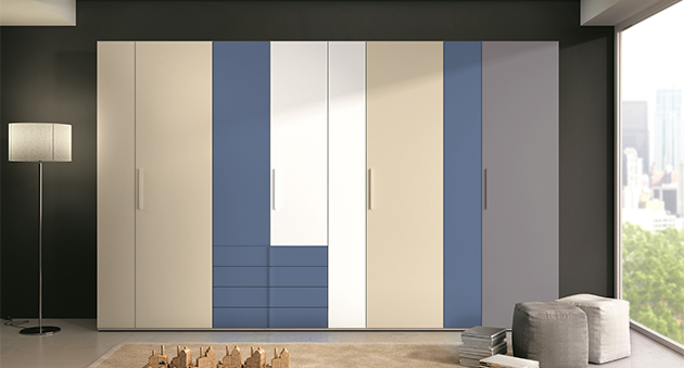 Wardrobe featuring AFX 9854 Dove, 9857 Country Blue, 9853 Anthracite, 9861 Black X, 9851 White X